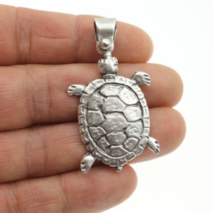 Silver Turtle Pendant Material, Animal Supplies, Women Turtle Pendants for Necklaces, Reptile Charms, Tiny Turtles, Christmas Gift P162