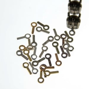 20 Glänzende Silberne Endschlaufen für Cupchain: Schmuckherstellung CCC