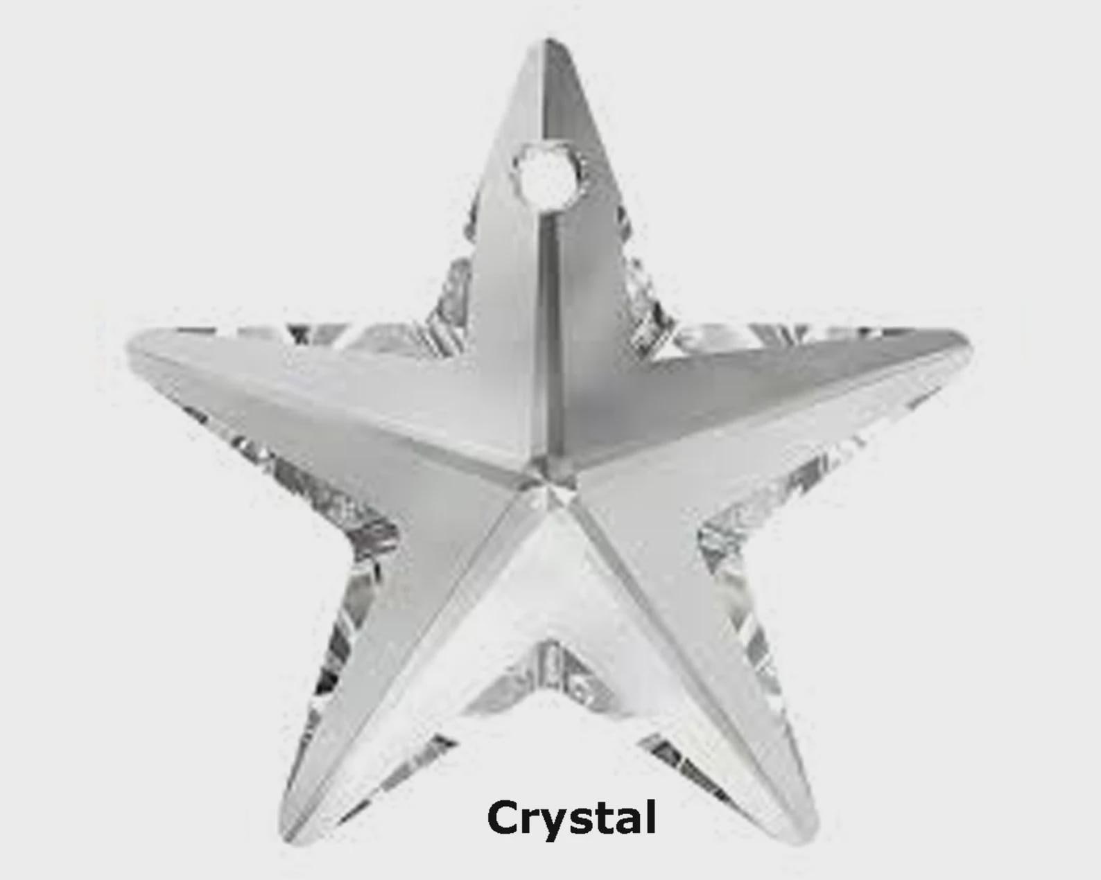 20mm スター スワロフスキークリスタルペンダント - チェーン用穴1つ
