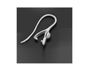 Ganchos para pendientes de plata de ley 925, ganchos franceses, ganchos clásicos para hacer joyas tú mismo - S15583