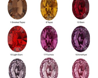 8 x 6 mm 10 peças de strass ovais extravagantes – Cristais Swarovski e Preciosa – Suprimentos para fabricação de joias a granel - 4100-8 x 6 mm