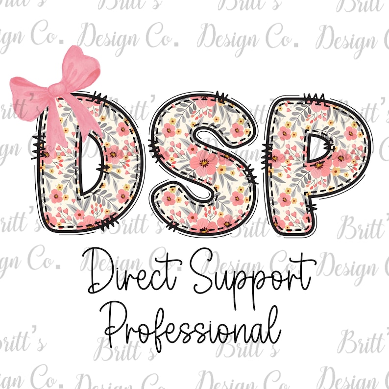 Direct Support Professional Floral PNG (digital Download) - Etsy