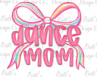 Coquette Dance mom PNG: Pink Bow Girly Sublimation (Digital Download)