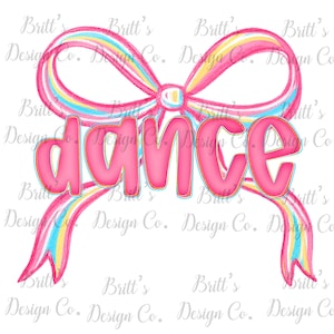 Coquette Dance PNG: Rosa rosett Girly Sublime (Digital nedladdning)