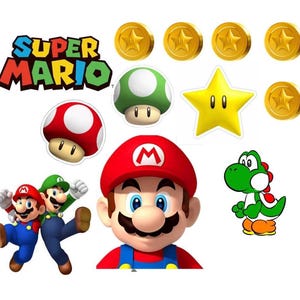 Décorations Comestibles Super Mario - Lot De 15 Disques En Azyme - Diamètre 5cm
