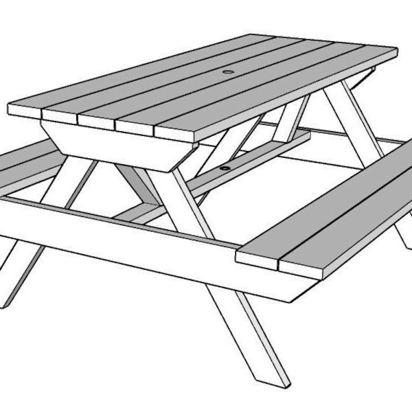 Picknicktisch Holz Gartenplan 6 Sitzer
