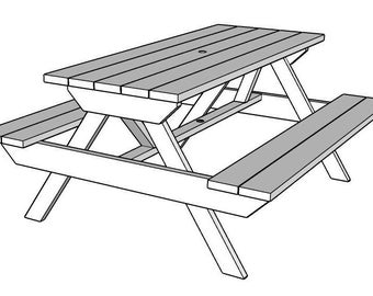 Picnic Table Garden 3 Seater