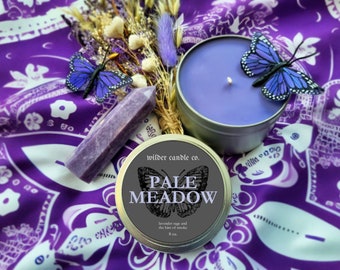 PALE MEADOW - Lavender Embers and White Sage, Chamomile | Moody Candles | 8oz Soy Candles | Witchy Candles | Bookish Candles | Candle Gifts