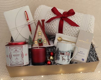 Confezione regalo invernale Migliore amica, cesto regalo di Natale hygge, confezione regalo natalizia per donna, idea regalo, pacchetto di cura per lei Set regalo caldo