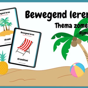 Bewegend leren Thema Zomer - Interactief educatief thema voor kleuters - Kleuterklas Zomer activiteit