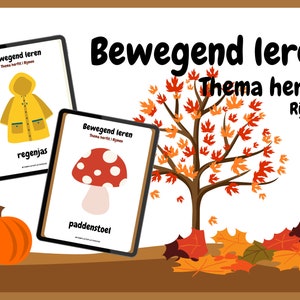 Bewegend leren Thema Herfst - Interactief educatief thema voor kleuters - Kleuterklas herfst activiteit