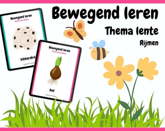 Bewegend leren met rijmen Lente - Interactief educatief thema voor kleuters - Kleuterklas Lente activiteit