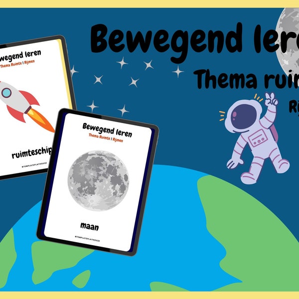 Bewegend leren Thema Ruimte - Interactief educatief thema voor kleuters - Kleuterklas Ruimte activiteit