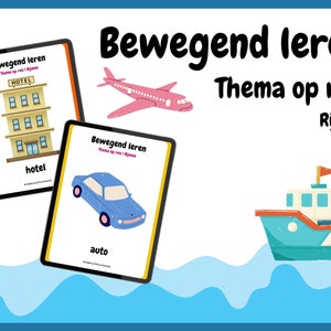 Bewegend leren Thema Op Reis - Interactief educatief thema voor kleuters - Kleuterklas Op Reis activiteit