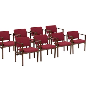 Set of 8 Vintage Dining Armchairs, 1970s Design Chairs , Reupholstered
