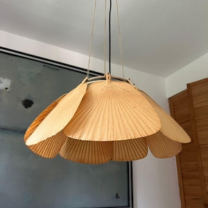 Ingo Maurer &#39;Uchiwa&#39; Chandelier in Original box, Unused, Germany, 1970s