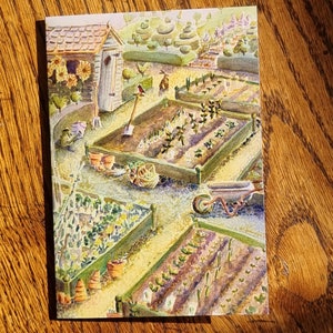 Amantes do jardim, horta, horta, cozinha, cartão de felicitações, cartão em branco