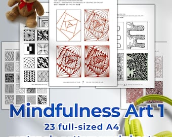 Zentangle Practice Sheets: Easy Art Doodles (Digital Download)