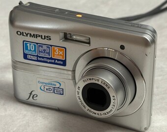 Olympus Fe-25 Y2K - Capteur CCD pour appareil photo numérique 10 MP | Fonctionne avec des piles AA