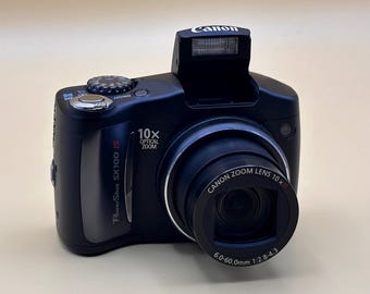 Y2K Canon Powershot SX100 IS Digital Camera, 10x Optical Zoom - Etsy