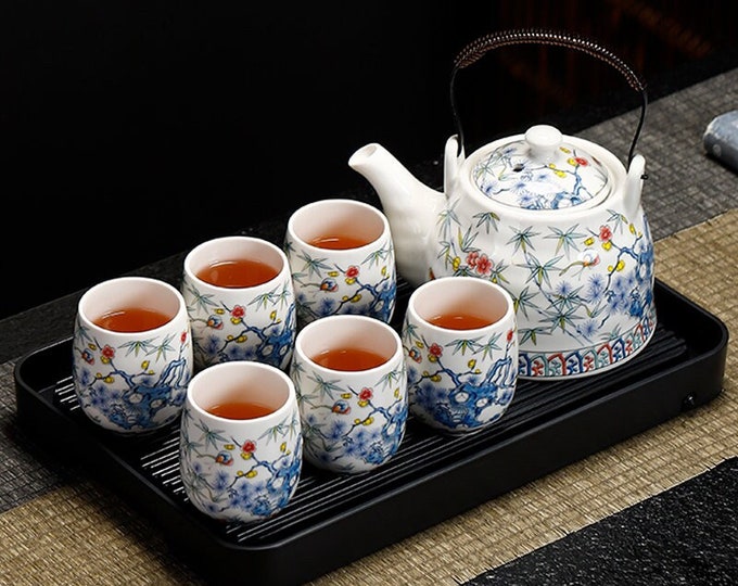 Ceramic tea set | Kung Fu tea set | Celadon teapot | Teapot | Tea party tea set | Afternoon tea set | Customized tea set