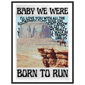 Bruce Springsteen Framed Wall Art Gift For Him Born To Run Poster Gift For Music Lover Bruce Springsteen 2024 Tour Merch Print