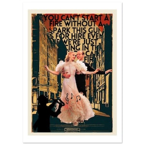 Brutales Poster Der Legende von Brutalist Heimwerker Poster für Musik Liebhaber Tanzen im Dunkeln Wand Kunst für Ihn Vintage Old Hollywood Print Geschenk für Musik Fan