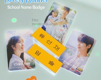 Lovely Runner Kdrama Name ID Pin with FREE Glittered Photocards Kpop Merchandise