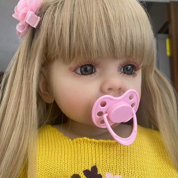 55CM Full Body Vinyl 22 Inch Reborn Doll Girl Toddler Dolls Handmade Gift Toy 4 thumbnail image