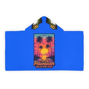 Tropical Youth Hooded Towel for Beach Days, Vacation Fun, Family Gatherings, Summer Parties, Perfect for Kids, Gift for Water Lovers