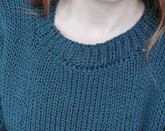 Chunky knit sweater - knitting pattern for Addi 46 and Sentro 48 circular knitting machines