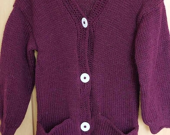Winter Long Cardigan - knitting circular machine pattern - Addi 46/Sentro 48