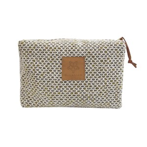 Sylt Toiletry Bag - M - White/Green/Grey