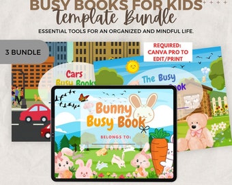 Busy Book Template Bundle: Kids Activity Books (Canva Pro)