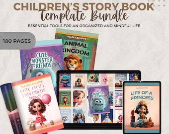 Children's Story books & Ebook Template, Kids Books, Editable kids Ebook, PLR, Editable in Canva, Ebook Template