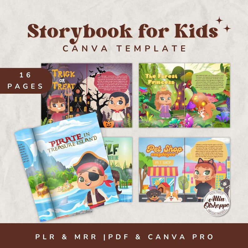 digital, printable, kids storybook