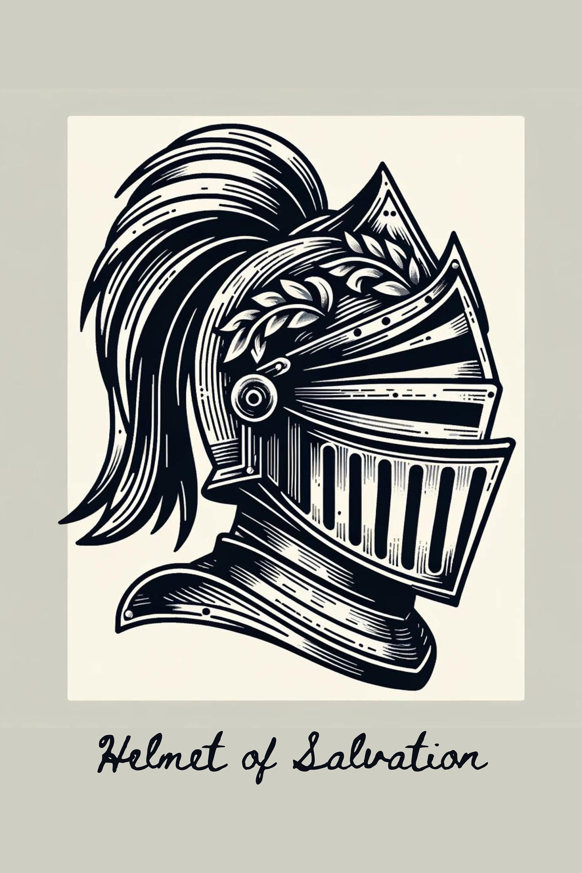 Helmet of Salvation, Bible Verse, DIGITAL ART, Encouraging Christian ...