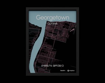 Georgetown Art Map. Independent Art made by BeatArt® Studio.