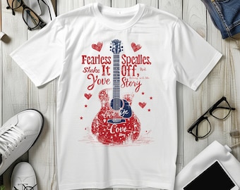 Guitar & Lyrics Graphic Tee - Softstyle Unisex T-Shirt