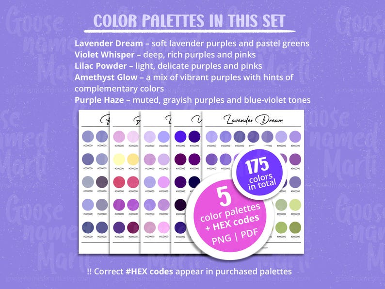 Lilac Haze Color Code 5 Purple Color Palettes: Lavender, Violet, Lilac Color Ideas ...
