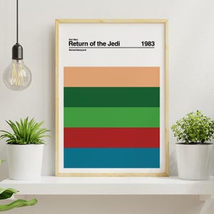 Star Wars | Aflevering VI Return of the Jedi: minimalistische bioscoopposter (A4/A3)
