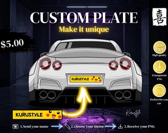 JDM-registreringsskyltskydd – Japansk bilplåtsdekor – Pokémon-stil – Tillbehör för bilträffar – Drift-/racingbilsdekor – Design av bilplåt