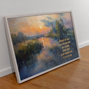 Citações inspiradoras de bom dia, impressão artística, 14 x 11 pol., impressão giglée inspiradora do nascer do sol no pântano, impressa em papel artístico sem ácido