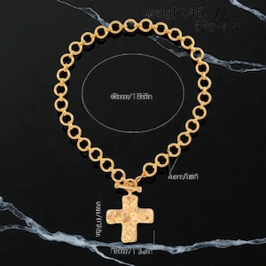 Punk Cross Pendant Necklace for Women – Mood Tracker Chain Jewelry, Gothic Iron Alloy Necklace, Party Style Gift
