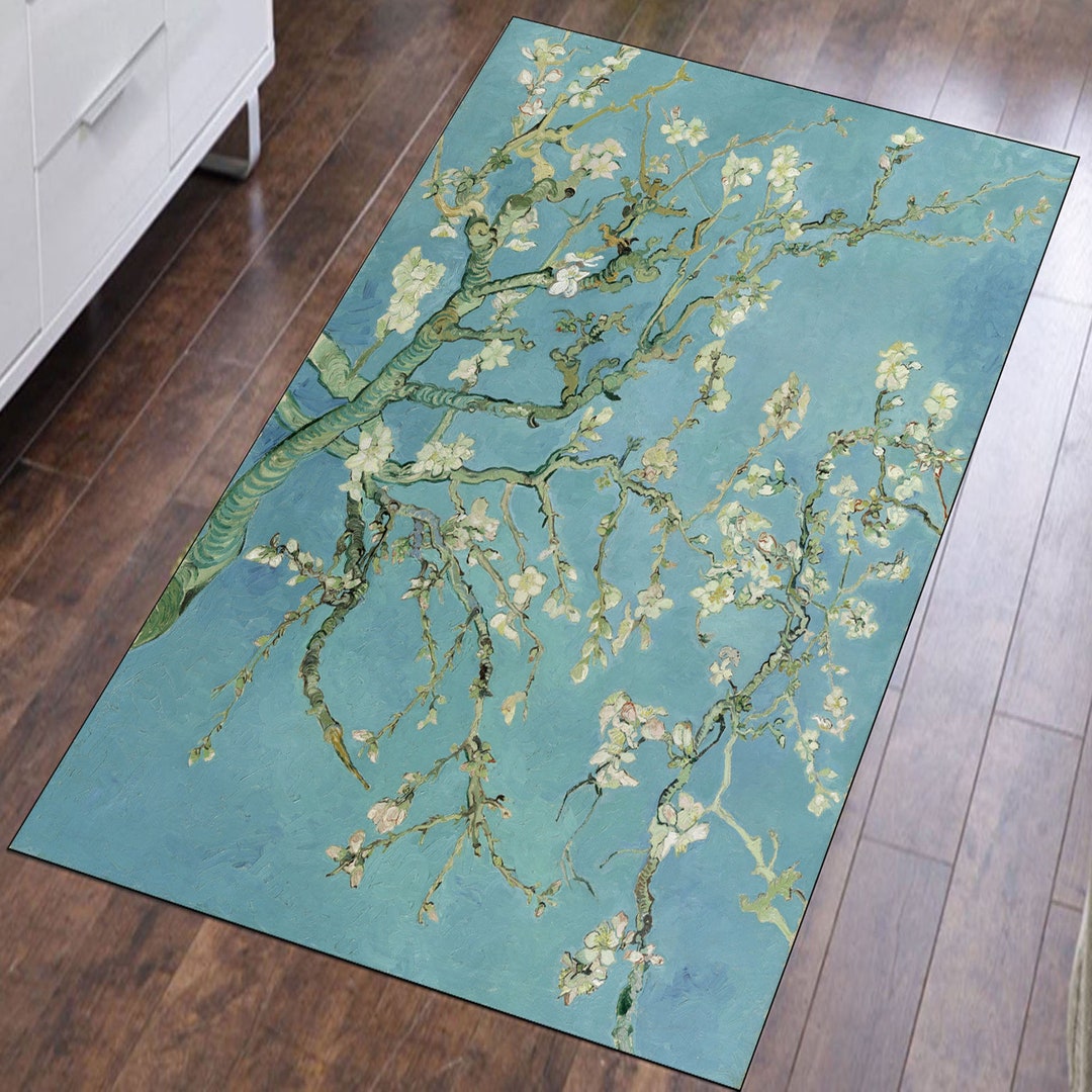 Almond Blossom Rug,artwork Themed Rug,living Room Rug,kids Room Rug ...
