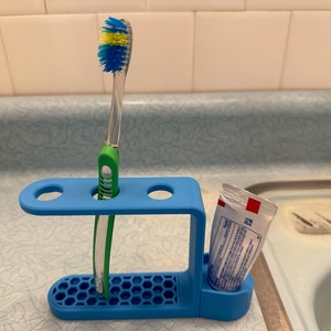 Multi Toothbrush Holder with Toothpaste Holder 3D Printed image 1