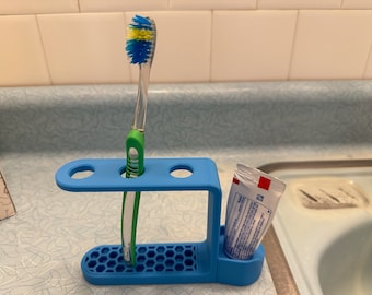Multi Toothbrush Holder with Toothpaste Holder 3D Printed