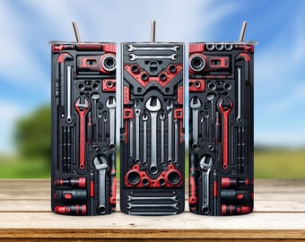 Mechanic Tool Box Tumbler Wrap, 20oz Sublimation Design (Digital Download)