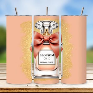 Mom Tumbler Wrap, Blossom Chic 20oz Tumbler Png, Presente de Dia das Mães, Design de Sublimação para Mãe, Mommy Tumbler Png, Download Digital de Aniversário de Mãe