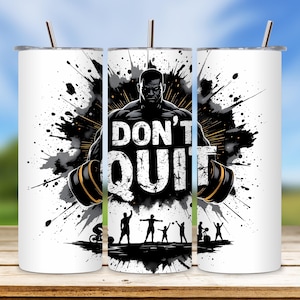 Fitness Tumbler Wrap: Gym Bodybuilding Design (Digital Download)